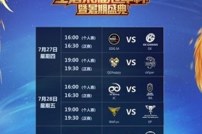 2024王者荣耀世界冠军杯小组赛赛程一览（以游戏为主）
